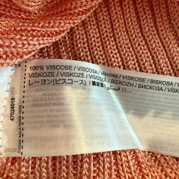 Mango Polo Neck Ribbed Cardigan Salmon / Size M / NWT - Picture 11 of 14